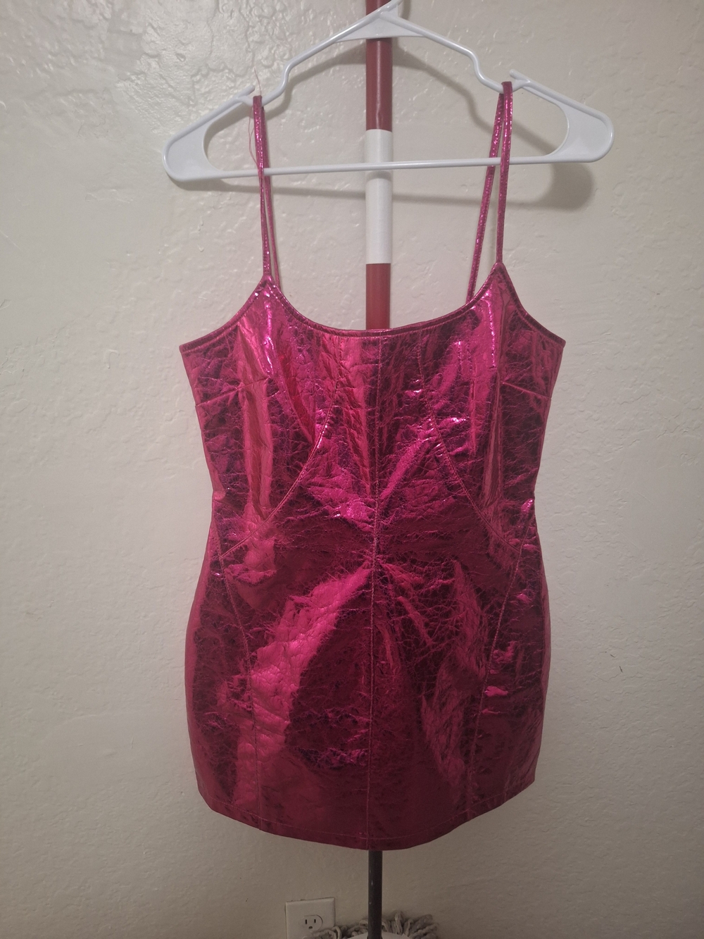 Jessica Simpson Metallic Fuchsia Spaghetti Strap Camisole